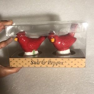 Cardinal salt & peppers set- ceramic